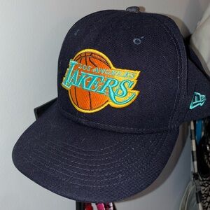 New Era Navy Cap with Yellow & Teal Lakers Logo “Lakers”